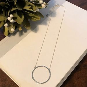 Circle Necklace .925 Oxidized Hammered Silpada
